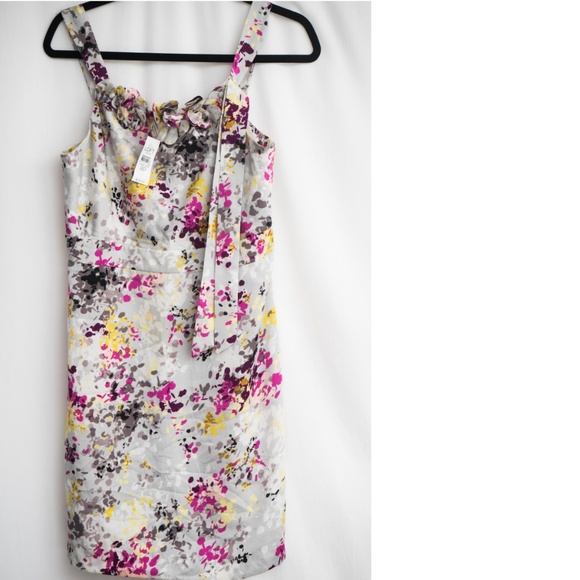 SALE New LOFT Gray Floral Sleeveless Dress Sz 8p - Picture 2 of 7